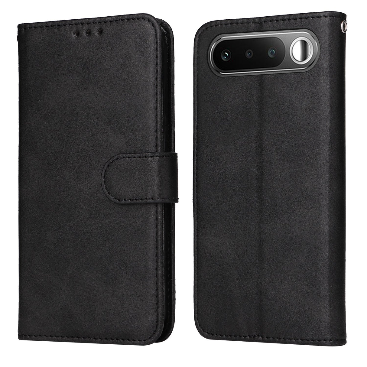 Realme 16 EIDERWOOD Faux Leather Flip Case with Strap - Black