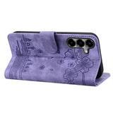 Samsung Galaxy S26 EIDERWOOD Flip Cover with Print / Card Holder / Strap - Purple
