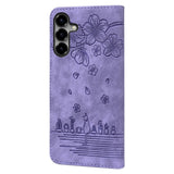 Samsung Galaxy S26 EIDERWOOD Flip Cover with Print / Card Holder / Strap - Purple