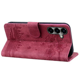 Samsung Galaxy S26 EIDERWOOD Flip Cover with Print / Card Holder / Strap - Red