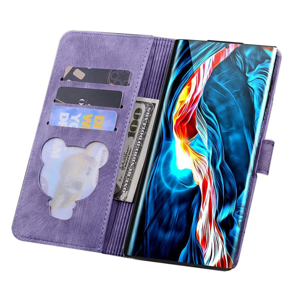 Samsung Galaxy S26 Ultra EIDERWOOD Flip Cover with Print / Card Holder / Strap - Purple