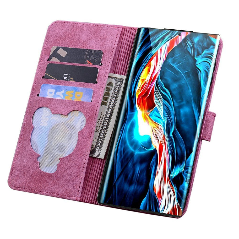 Samsung Galaxy S26 Ultra EIDERWOOD Flip Cover with Print / Card Holder / Strap - Pink