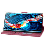 Samsung Galaxy S26 Ultra EIDERWOOD Flip Cover with Print / Card Holder / Strap - Red