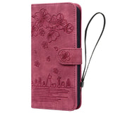 Samsung Galaxy S26 Ultra EIDERWOOD Flip Cover with Print / Card Holder / Strap - Red