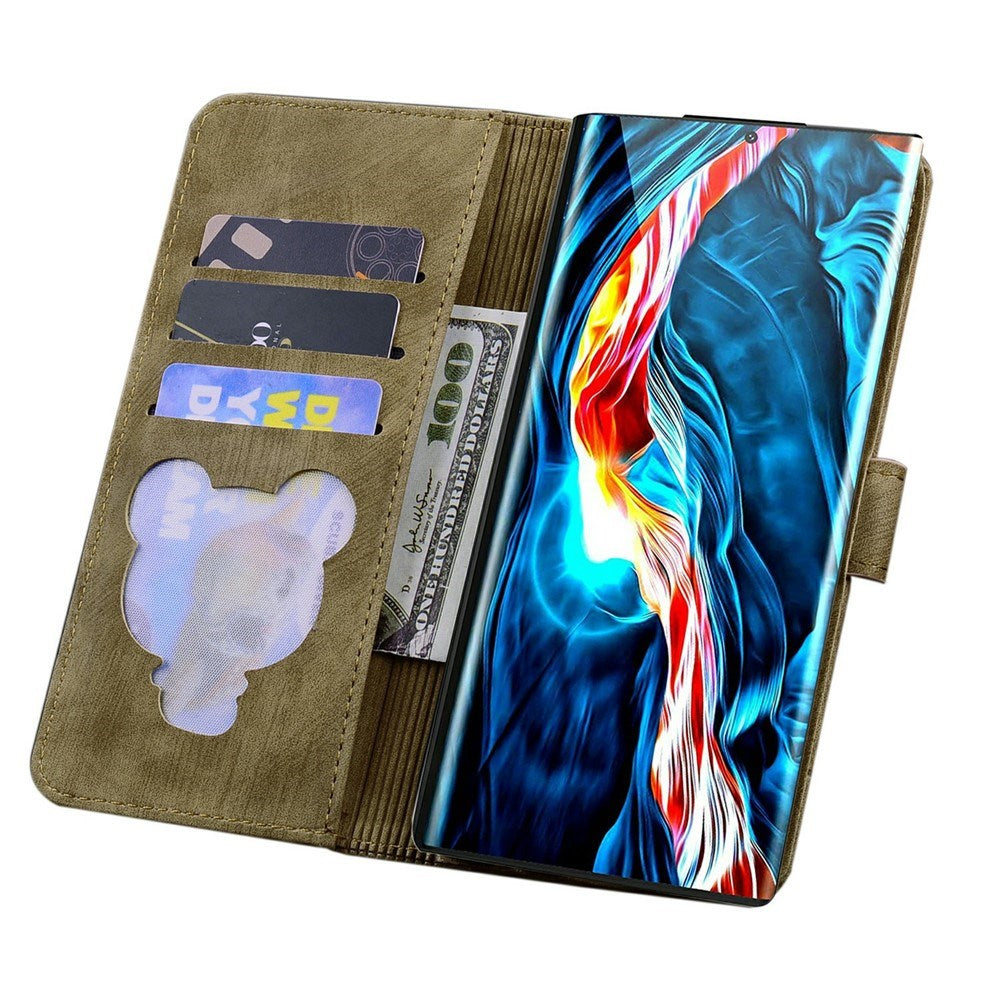 Samsung Galaxy S26 Ultra EIDERWOOD Flip Cover with Print / Card Holder / Strap - Brown