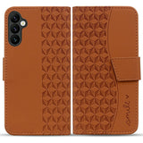 Samsung Galaxy A57 EIDERWOOD Flip Cover with Print - Card Holder and Strap - Brown