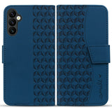 Samsung Galaxy A57 EIDERWOOD Flip Cover with Print - Card Holder and Strap - Blue