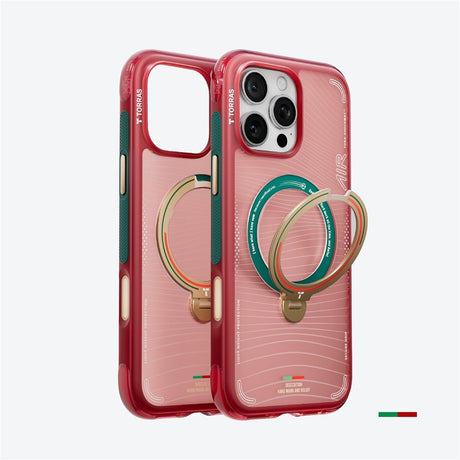 iPhone 16 Pro TORRAS Ostand Q3 Air Case with 360° Kickstand - MagSafe Compatible - Wave of Passion