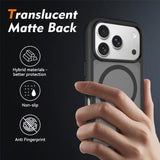 iPhone 18 Pro / 17 Pro EIDERWOOD 2-in-1 Matte Hybrid Plastic Case w. Screen Protector Film - MagSafe Compatible - Black