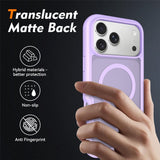 iPhone 18 Pro Max / 17 Pro Max EIDERWOOD 2-in-1 Matte Hybrid Plastic Case w. Screen Protector Film - MagSafe Compatible - Purple