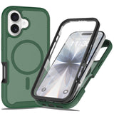 iPhone 17 EIDERWOOD Matte Hybrid Case with Screen Protector Frame - Green