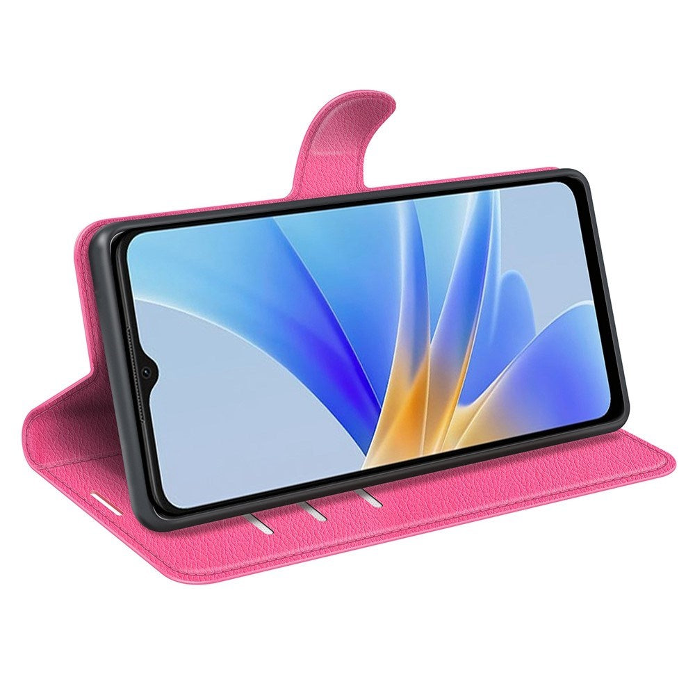 OPPO A17 EIDERWOOD Faux Leather Flip Case with Card Holder & Stand Function - Pink