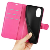OPPO A17 EIDERWOOD Faux Leather Flip Case with Card Holder & Stand Function - Pink