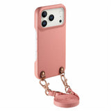 iPhone 17 Pro Max EIDERWOOD Faux Leather Back Case with Strap - Pink
