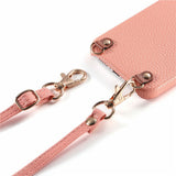 iPhone 17 Pro Max EIDERWOOD Faux Leather Back Case with Strap - Pink