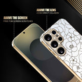 Samsung Galaxy S26 Ultra EIDERWOOD Hybrid Plastic Case with Flowers & Diamond Camera - White