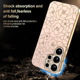 Samsung Galaxy S26 Ultra EIDERWOOD Hybrid Plastic Case with Flowers & Diamond Camera - Pink