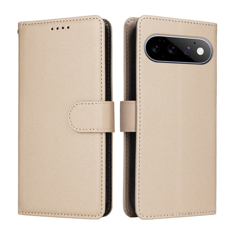 EIDERWOOD Google Pixel 11 / 11 Pro Flip Case - Card Holder & Wrist Strap - Beige