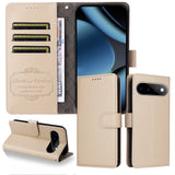 EIDERWOOD Google Pixel 11 / 11 Pro Flip Case - Card Holder & Wrist Strap - Beige