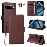EIDERWOOD Google Pixel 11 / 11 Pro Flip Case - Card Holder & Wrist Strap - Brown
