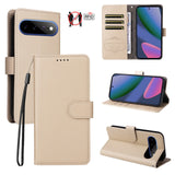 EIDERWOOD Google Pixel 11 Pro XL Flip Case - Card Holder & Wrist Strap - Beige