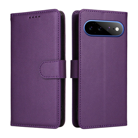 EIDERWOOD Google Pixel 11 Pro XL Flip Case - Card Holder & Wrist Strap - Purple
