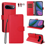 EIDERWOOD Google Pixel 11 Pro XL Flip Case - Card Holder & Wrist Strap - Red