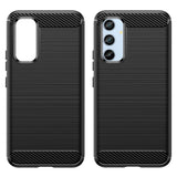 Samsung Galaxy A54 (5G) Carbon Fiber Flexible Plastic Case - Black