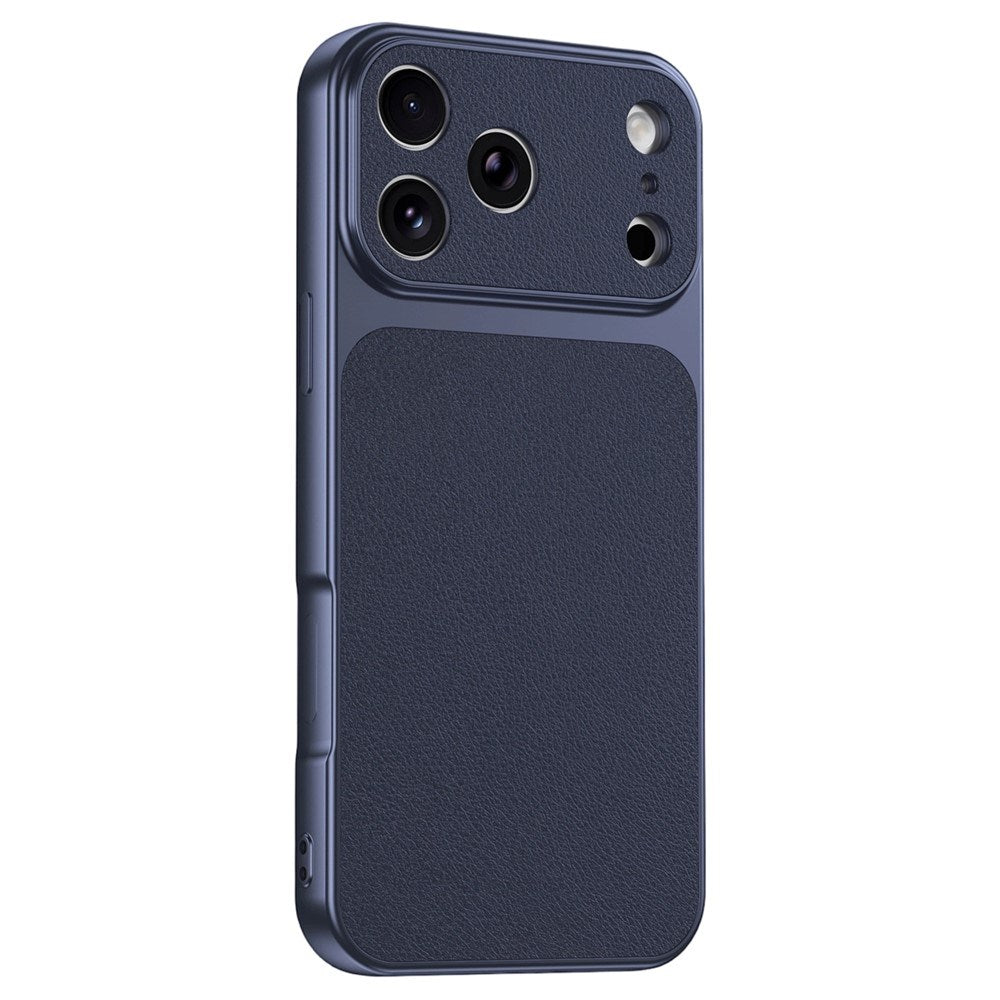 iPhone 17 Pro EIDERWOOD Hybrid Back Case with Faux Leather - Blue