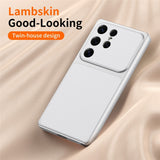 Samsung Galaxy S25 Ultra EIDERWOOD Hybrid Back Case with Faux Leather - White