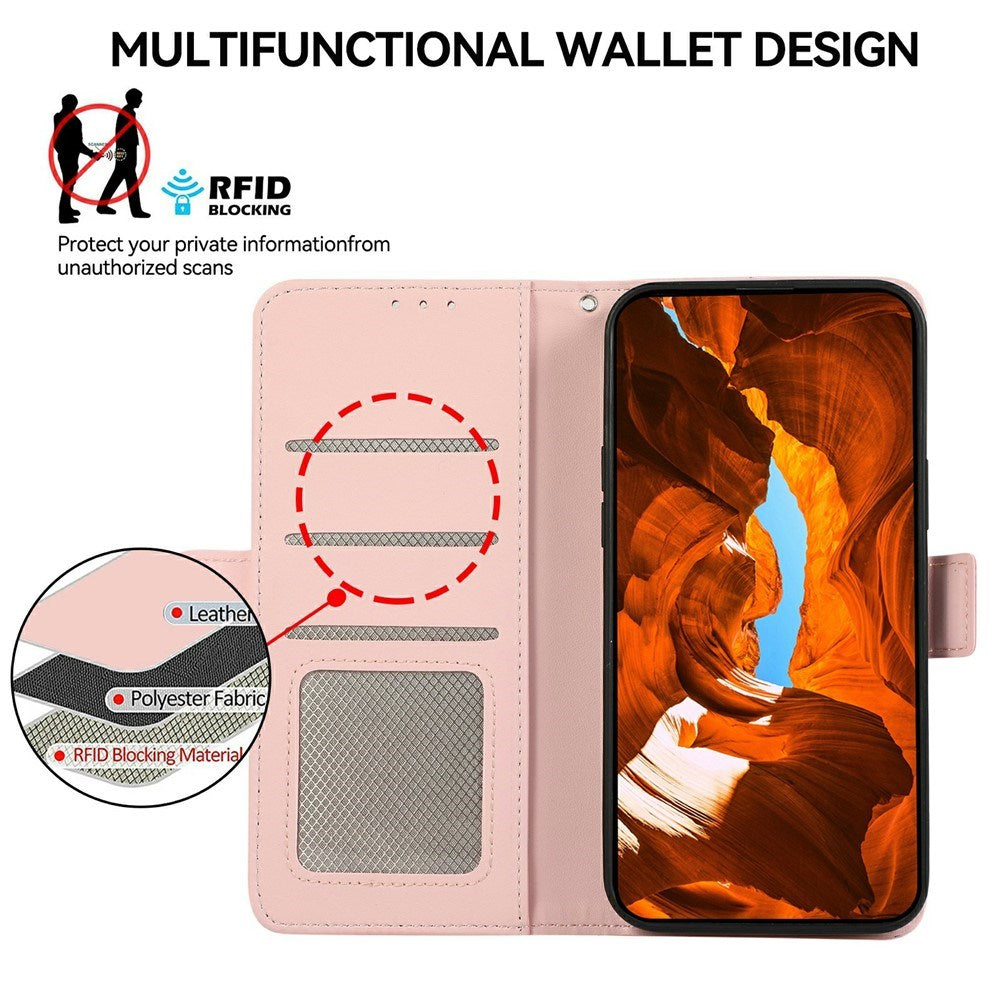 EIDERWOOD Google Pixel 11 / 11 Pro Flip Case with RFID Blocker & Card Holder - Pink