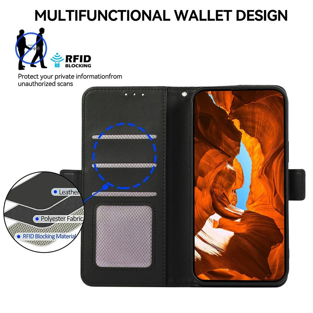 EIDERWOOD Google Pixel 11 / 11 Pro Flip Case with RFID Blocker & Card Holder - Black