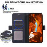 EIDERWOOD Google Pixel 11 Pro XL Flip Case with RFID Blocker & Card Holder - Dark Blue