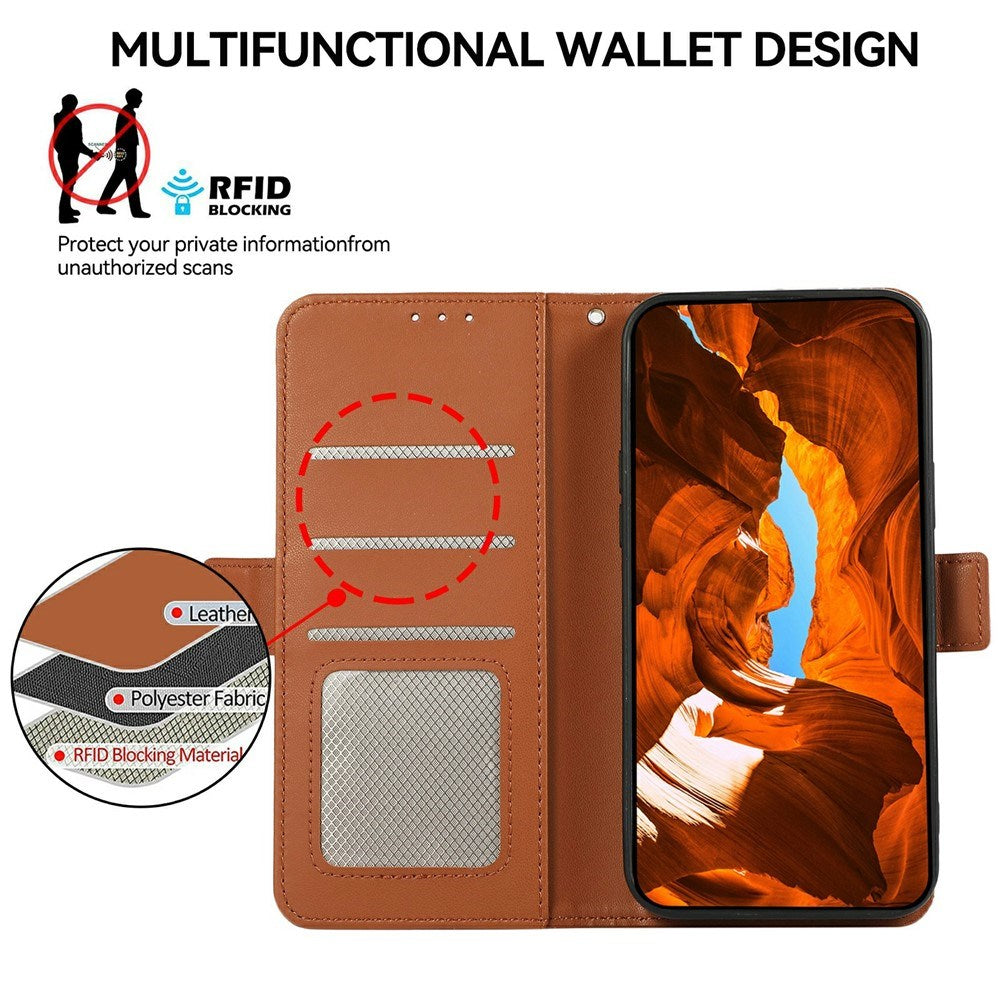 EIDERWOOD Google Pixel 11 Pro XL Flip Case with RFID Blocker & Card Holder - Brown