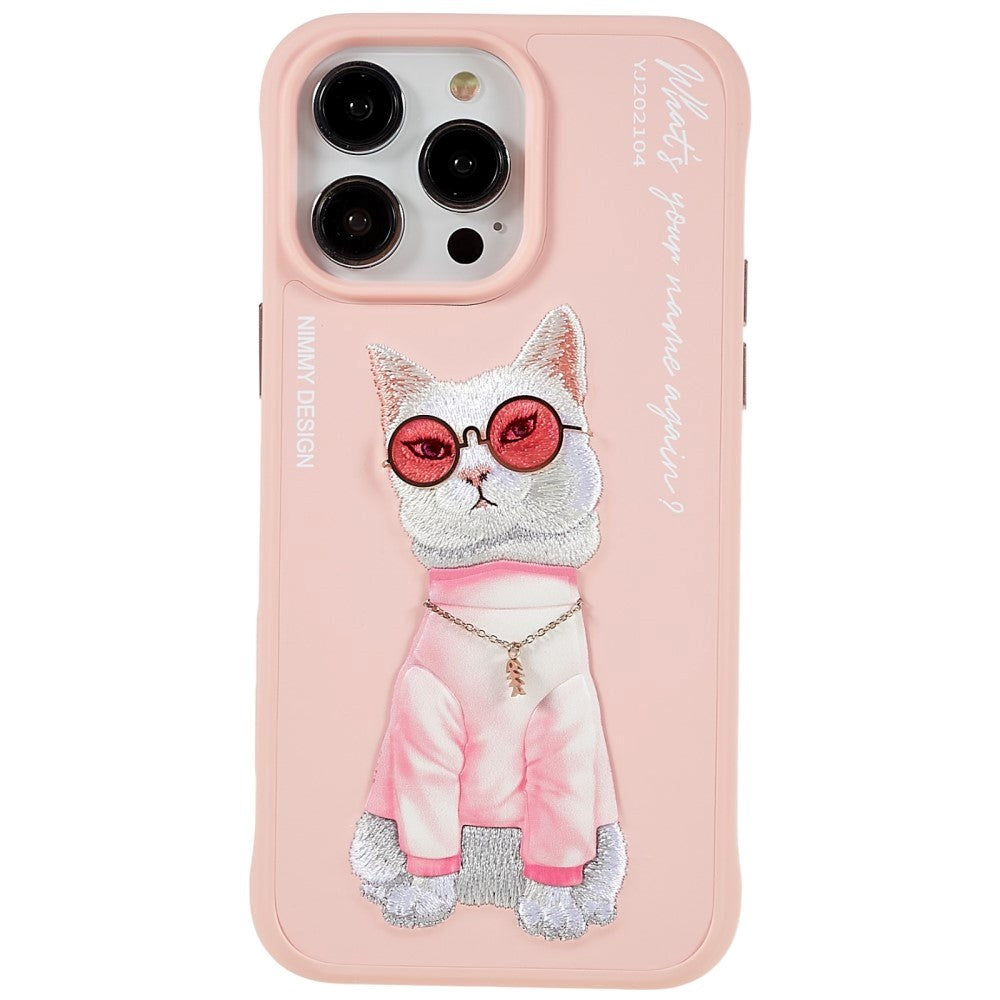 iPhone 14 Pro Plastic Hybrid Case with Motif - Street Cat