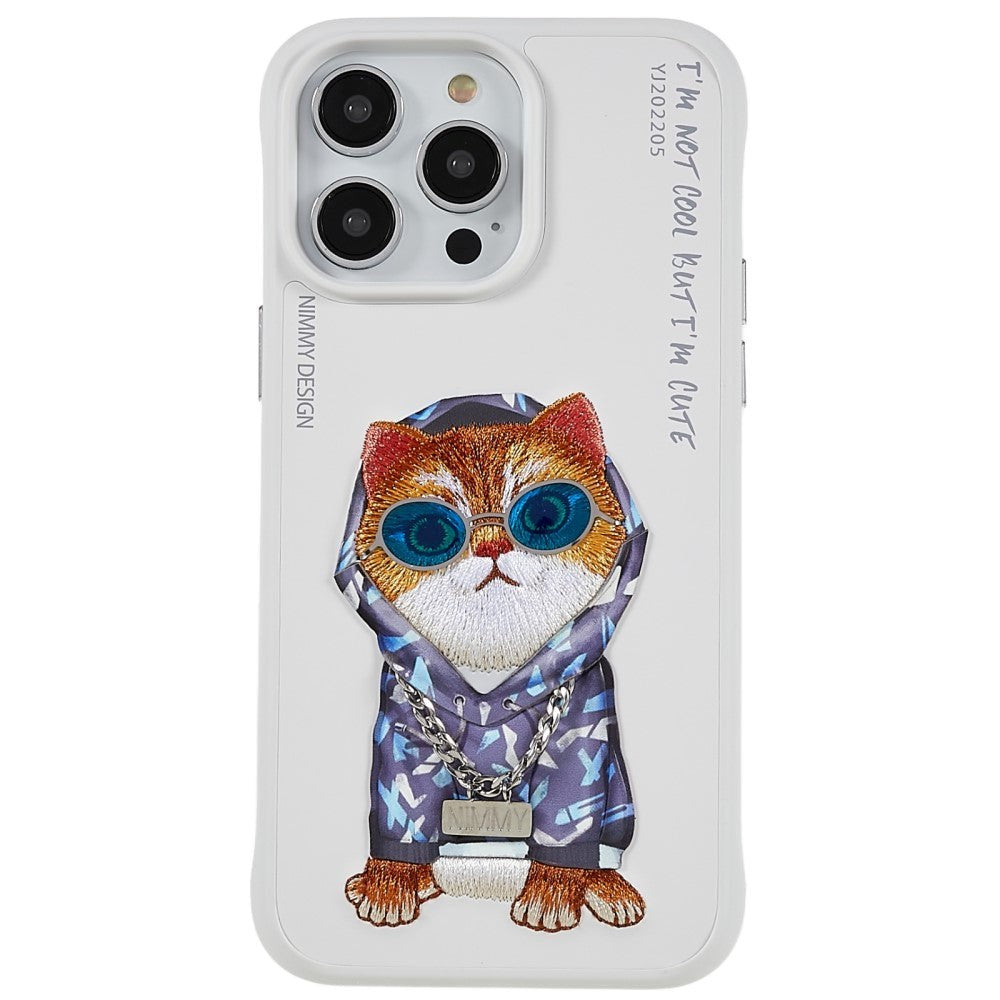 iPhone 14 Pro Max Plastic Hybrid Case with Motif - Hoodie Cat