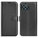 EIDERWOOD Honor X8 (5G) Faux Leather Flip Case with Cardholder & Stand Function - Black