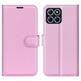 EIDERWOOD Honor X8 (5G) Faux Leather Flip Case with Cardholder & Stand Function - Pink