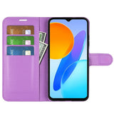 EIDERWOOD Honor X8 (5G) Faux Leather Flip Case with Cardholder & Stand Function - Purple