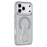 iPhone 17 Pro Max EIDERWOOD Hybrid Case with Heat Dissipation & 360° Rotating Kickstand - MagSafe Compatible - White