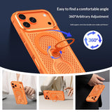 iPhone 17 Pro Max EIDERWOOD Hybrid Case with Heat Dissipation & 360° Rotating Kickstand - MagSafe Compatible - White