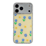 iPhone 17 Pro Max EIDERWOOD Hybrid Case with Rhinestone & Floral Design - Yellow / Tulips