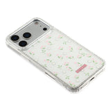 iPhone 17 Pro Max EIDERWOOD Hybrid Case with Rhinestone & Floral Design - White / Spring Flowers