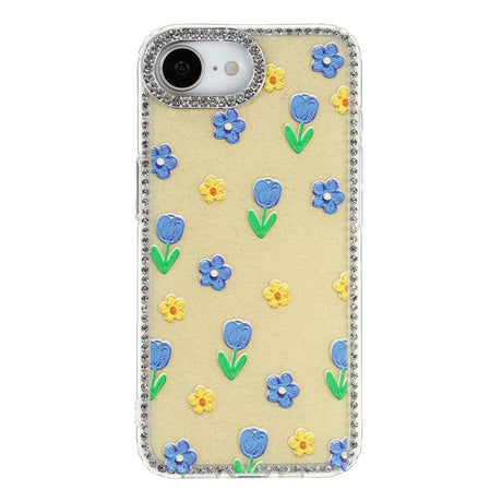 iPhone 17e / 16e EIDERWOOD Hybrid Case with Rhinestone & Floral Design - Yellow / Tulips