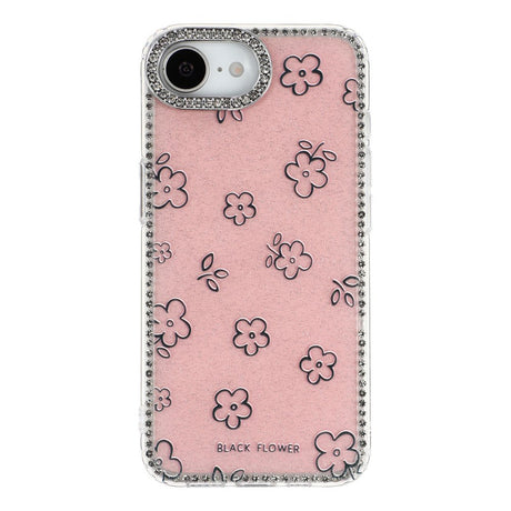 iPhone 17e / 16e EIDERWOOD Hybrid Case with Rhinestone & Floral Design - Pink / Flowers