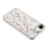 iPhone 17e / 16e EIDERWOOD Hybrid Case with Rhinestone & Floral Design - Transparent / Cherry Blossoms