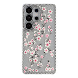 Samsung Galaxy S26 Ultra EIDERWOOD Hybrid Case with Rhinestone & Floral Design - Transparent / Cherry blossoms