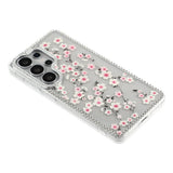 Samsung Galaxy S26 Ultra EIDERWOOD Hybrid Case with Rhinestone & Floral Design - Transparent / Cherry blossoms