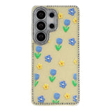 Samsung Galaxy S26 Ultra EIDERWOOD Hybrid Case with Rhinestone & Floral Design - Yellow / Tulips