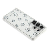 Samsung Galaxy S26 Ultra EIDERWOOD Hybrid Case with Rhinestone & Floral Design - White / Flowers
